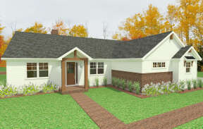 Modern Farmhouse House Plan #1462-00021 Elevation Photo