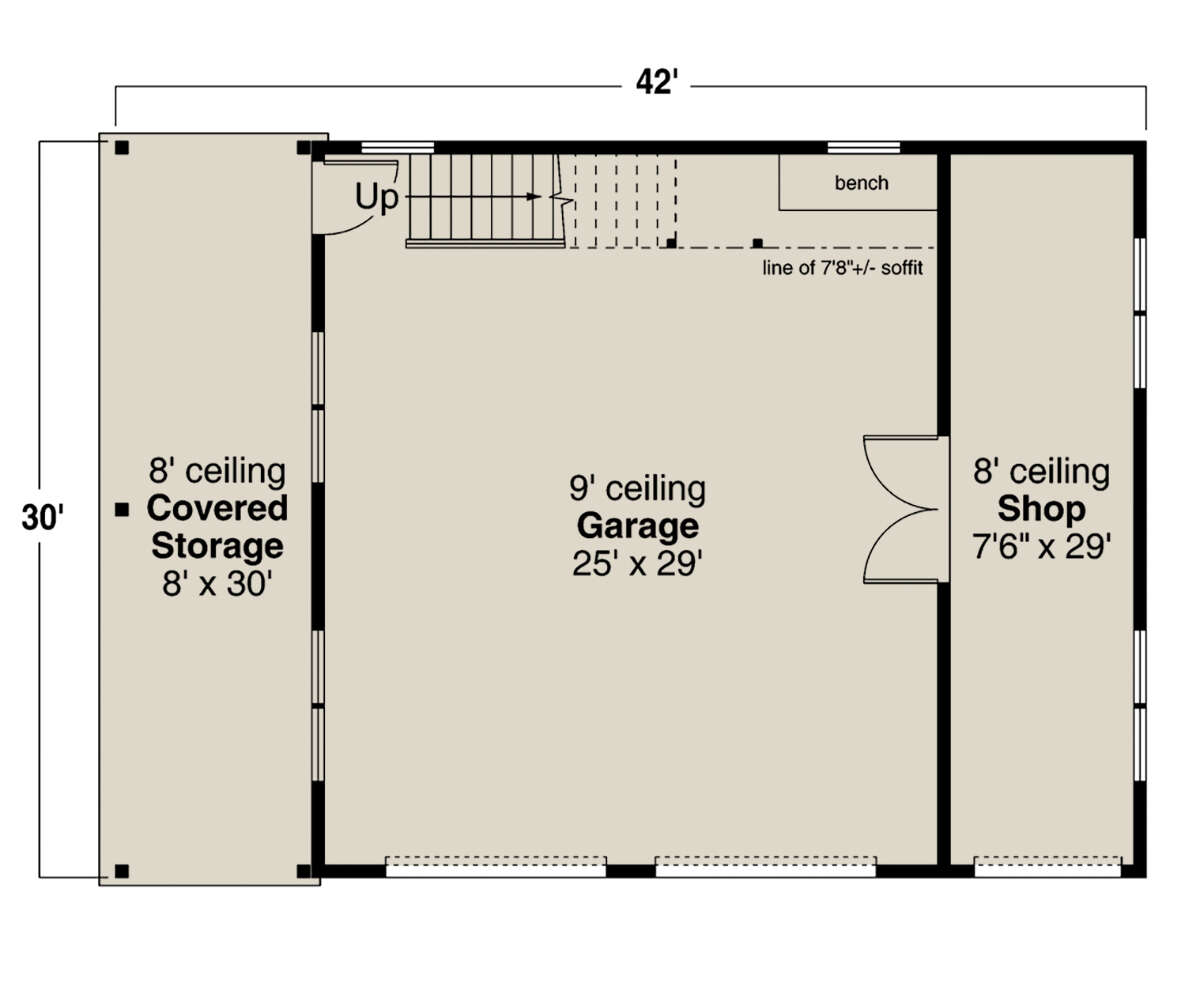 Garage Floor for House Plan #035-00858