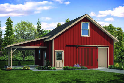 Barn House Plan #035-00860 Elevation Photo