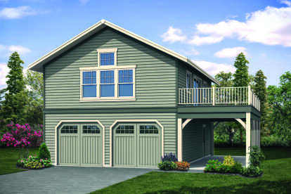 0 Bed, 2 Bath, 1275 Square Foot House Plan - #035-00861
