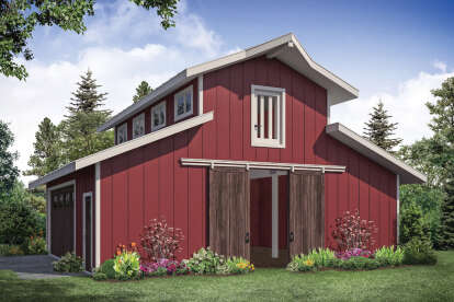 Barn House Plan #035-00865 Elevation Photo