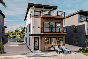 Modern  House Plan #963-00422 Elevation Photo