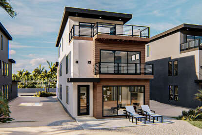 Modern House Plan #963-00422 Elevation Photo