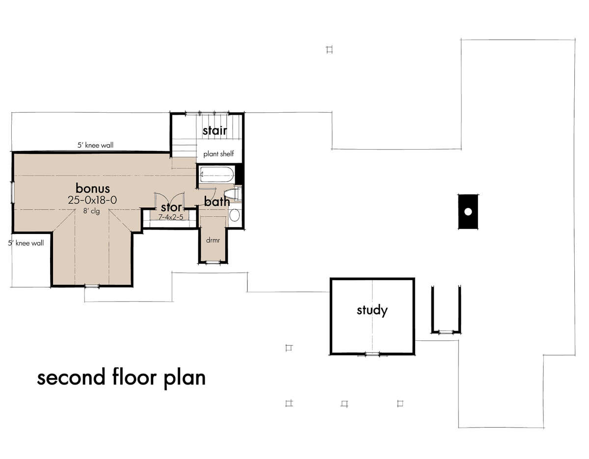 Bonus Room for House Plan #9401-00109