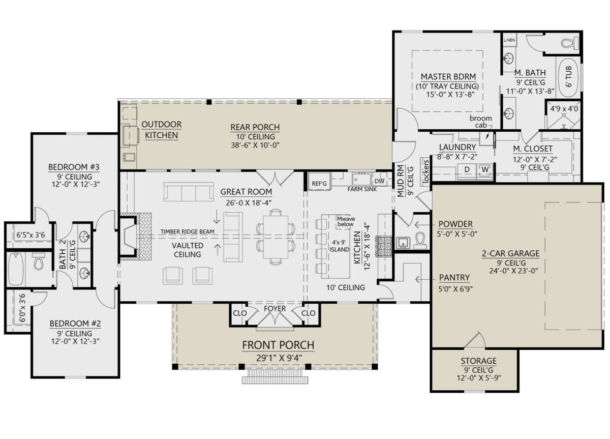 Main Floor for House Plan #4534-00029