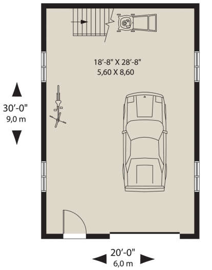 Garage for House Plan #034-01244