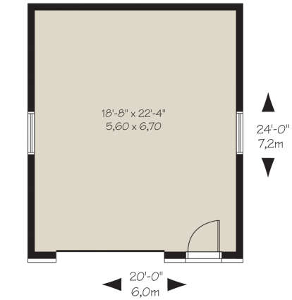 Garage for House Plan #034-01247