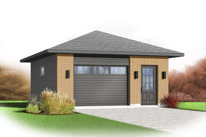 Modern House Plan #034-01248 Elevation Photo