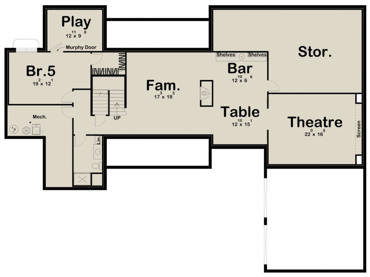 Basement for House Plan #963-00423