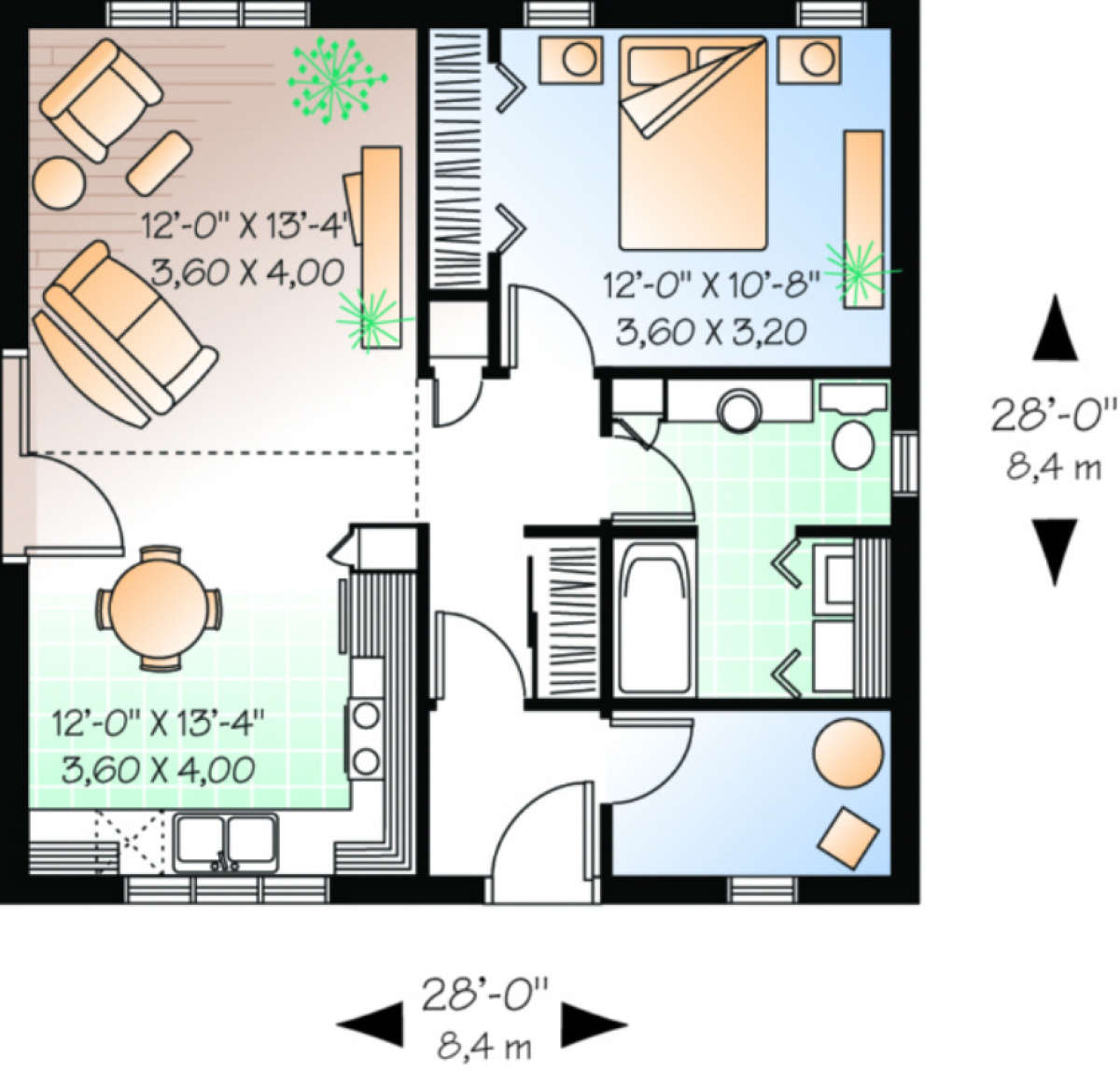 Main Floor for House Plan #034-00002
