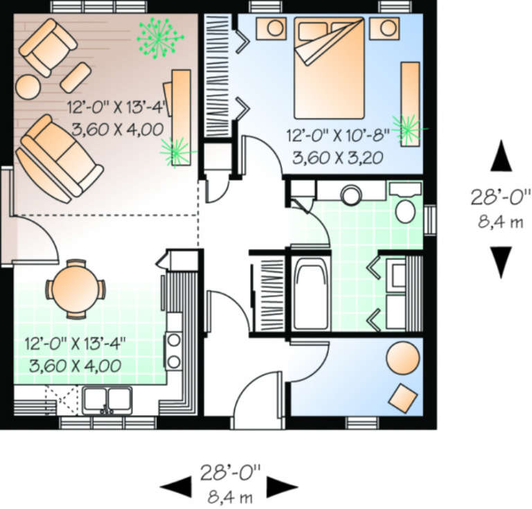 House Plan House Plan #245 Drawing 1
