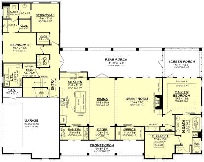 Main Floor for House Plan #041-00224