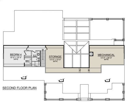 Second Floor for House Plan #5445-00371