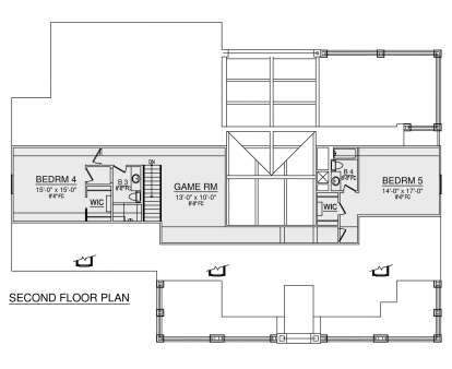 Second Floor for House Plan #5445-00372