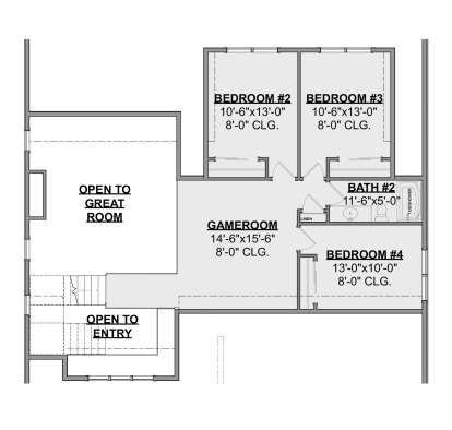 Second Floor for House Plan #1462-00022