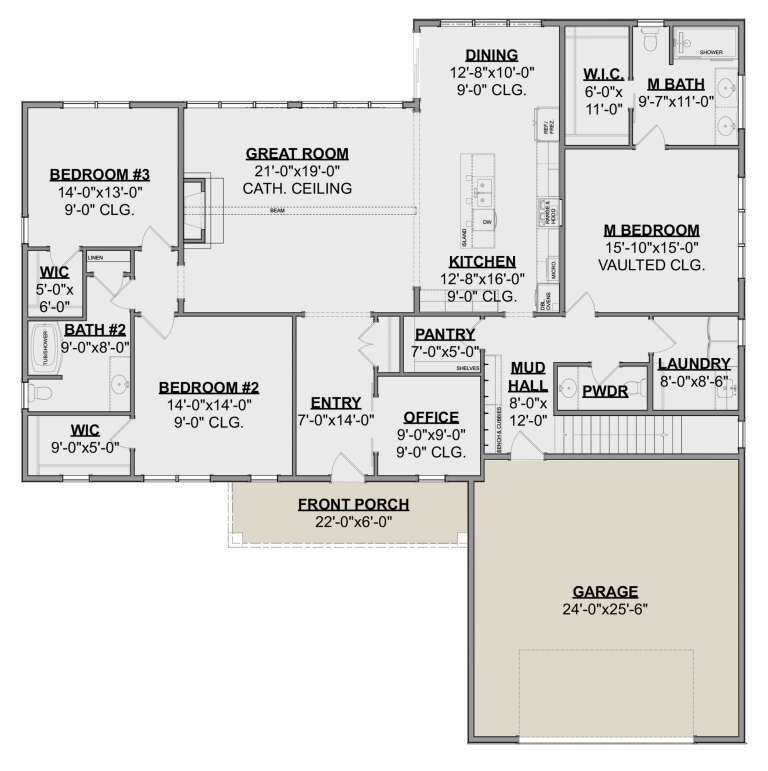 House Plan House Plan #24504 Drawing 1
