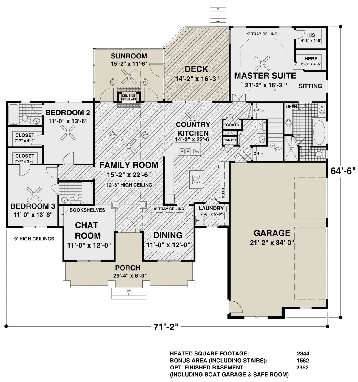 Main Floor for House Plan #036-00269