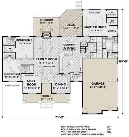 Main Floor for House Plan #036-00269