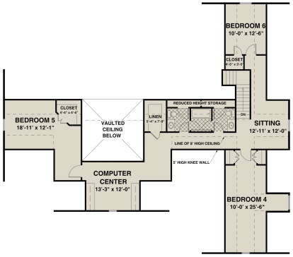 Optional Second Floor for House Plan #036-00269