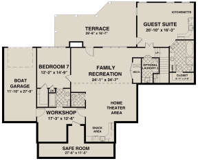 Basement for House Plan #036-00269