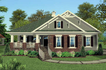 Country House Plan #036-00270 Elevation Photo