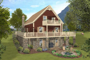 Country House Plan #036-00271 Elevation Photo