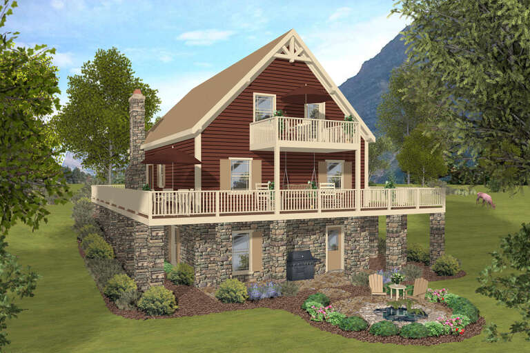Country House Plan #036-00271 Elevation Photo