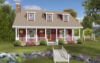 Country House Plan #036-00272 Elevation Photo