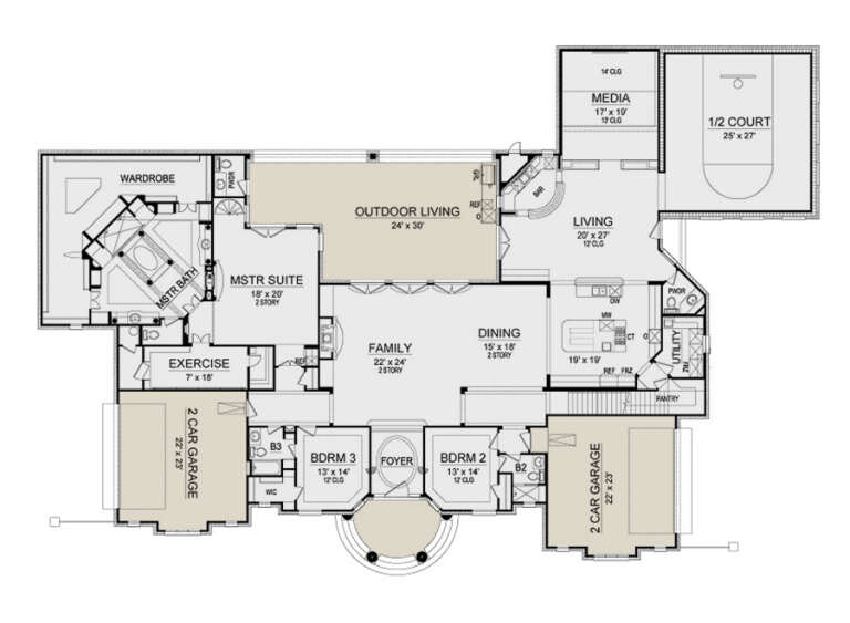 House Plan House Plan #24511 Drawing 1