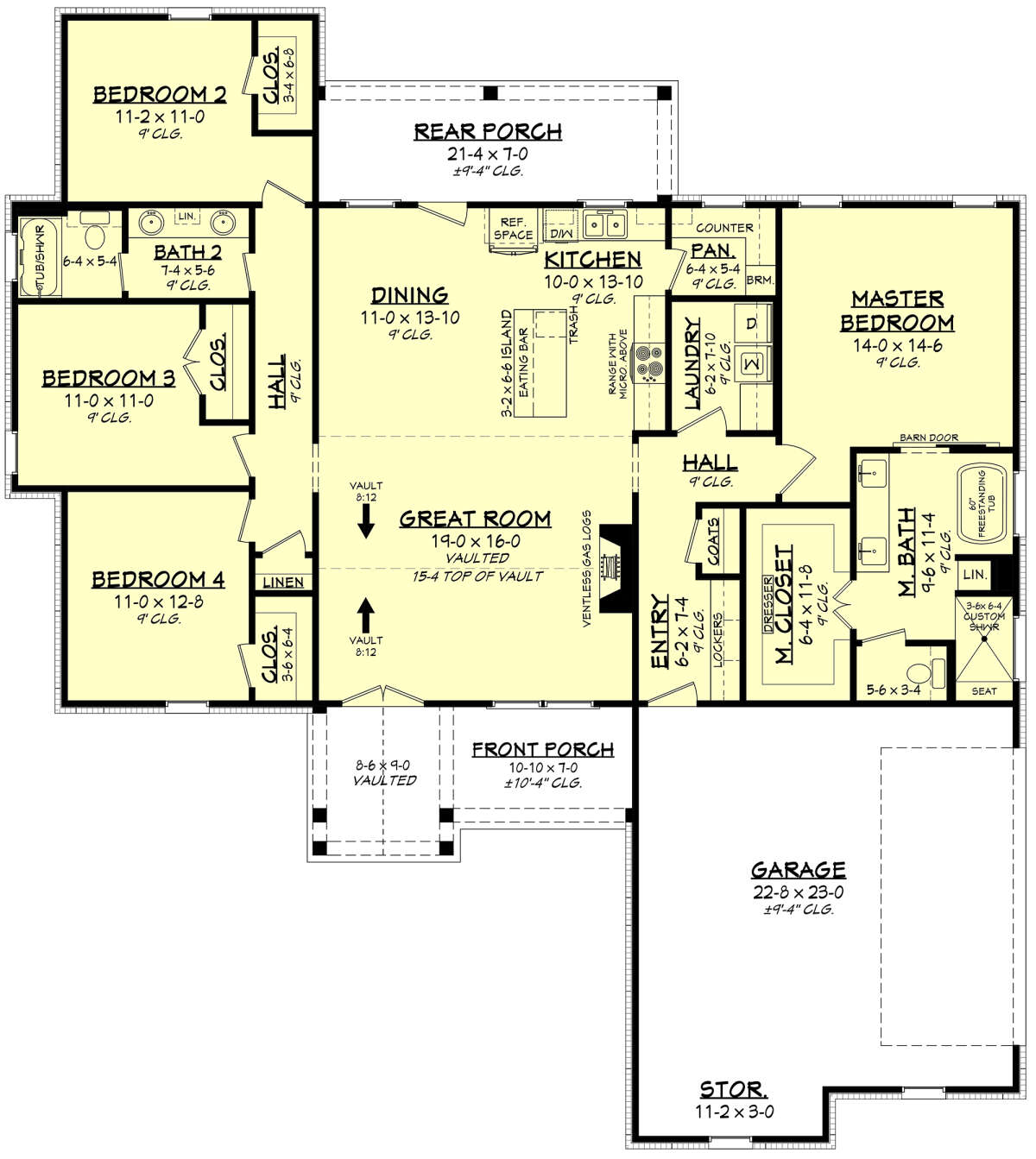 Main Floor for House Plan #041-00225
