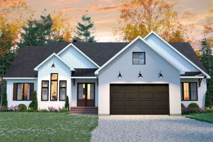 Modern Farmhouse House Plan #034-01249 Elevation Photo