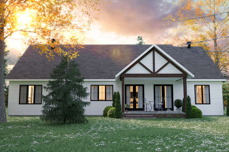Modern Farmhouse House Plan #034-01249 Elevation Photo