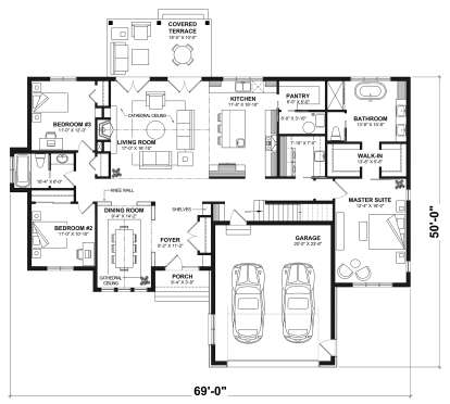 Main Floor for House Plan #034-01249