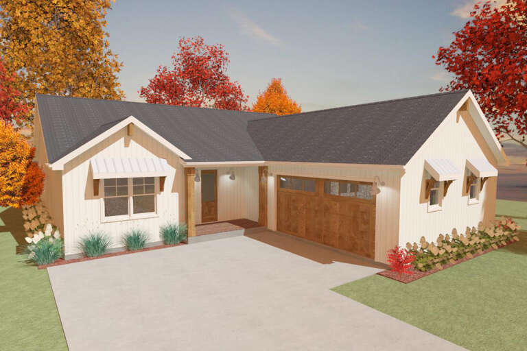 Modern Farmhouse House Plan #1462-00025 Elevation Photo