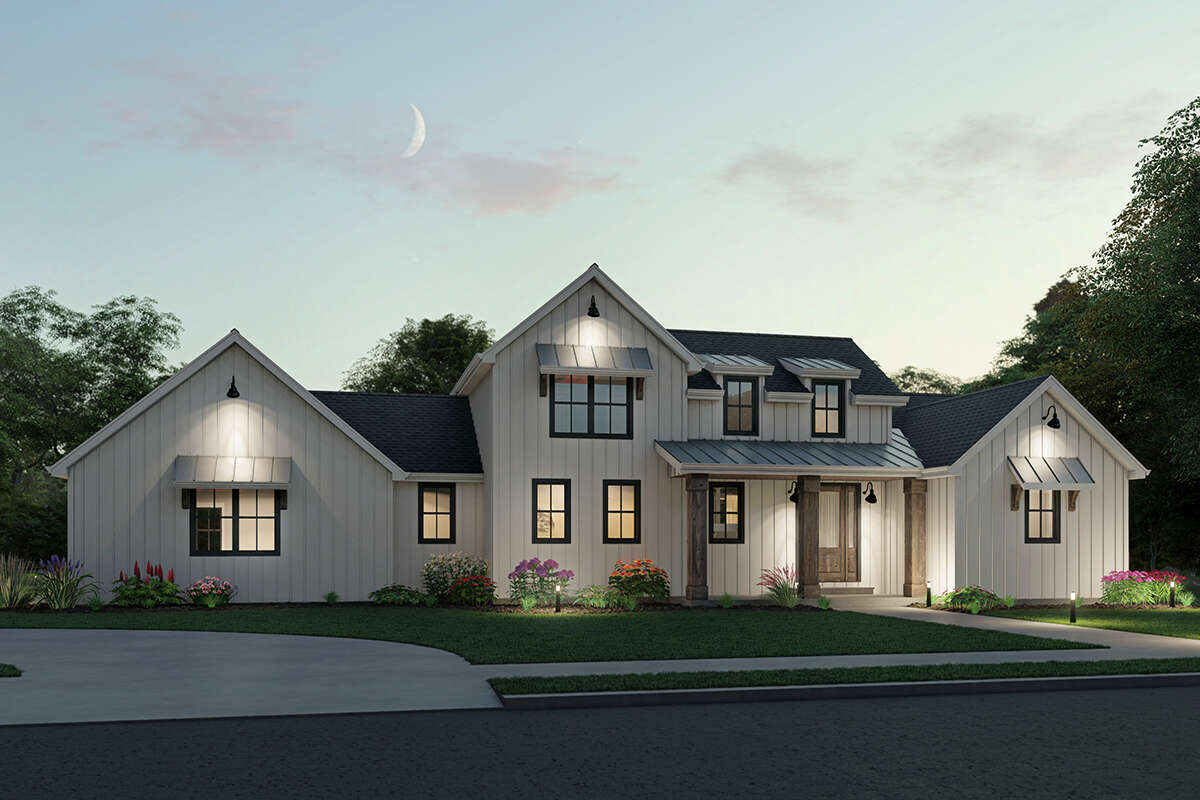 Modern Farmhouse Plan: 2,446 Square Feet, 3 Bedrooms, 2.5 Bathrooms