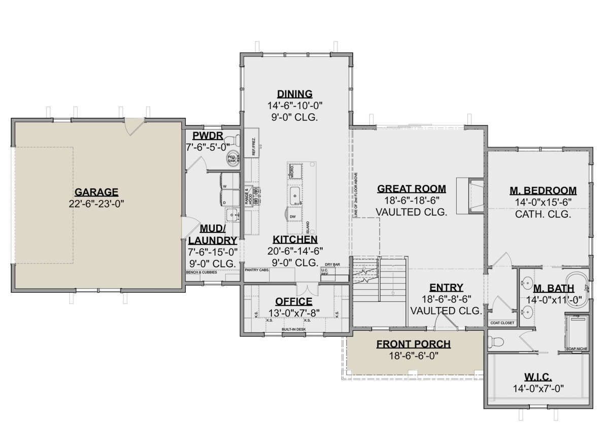 Main Floor for House Plan #1462-00026