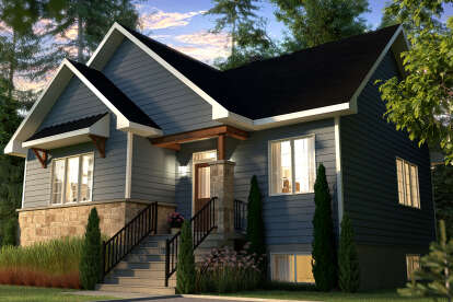 Bungalow House Plan #034-01250 Elevation Photo