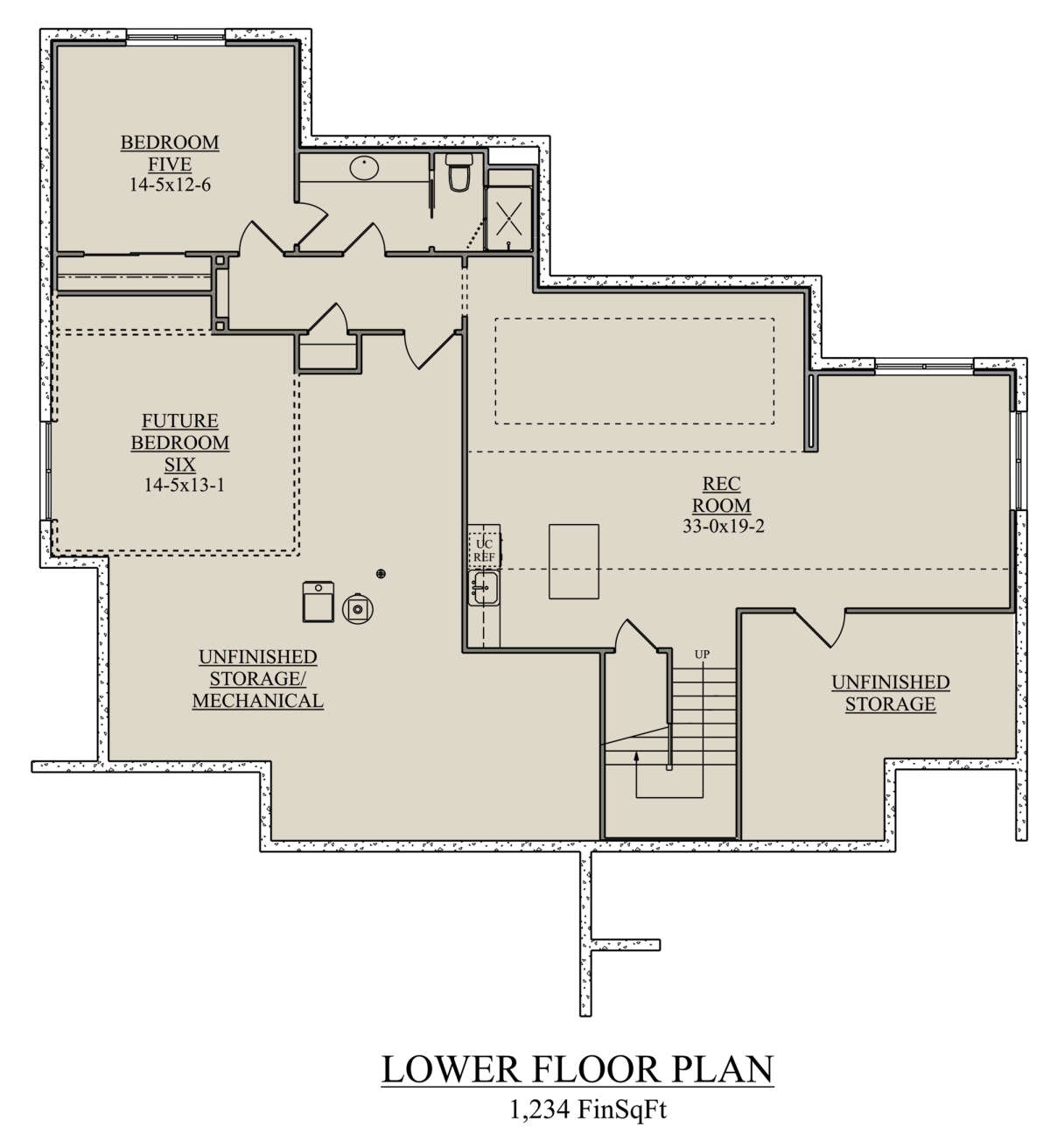 Basement for House Plan #5631-00126
