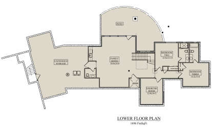Basement for House Plan #5631-00127
