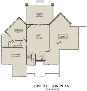 Basement for House Plan #5631-00128