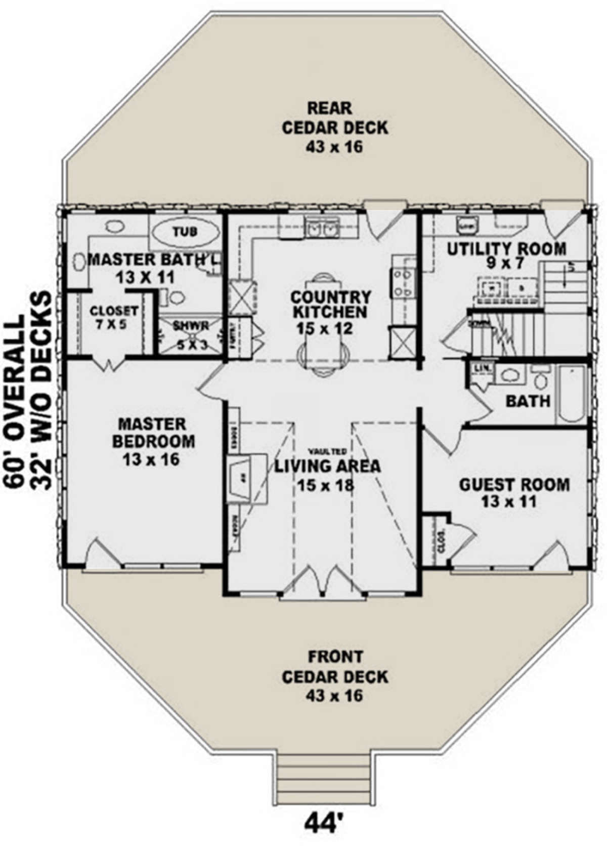 Main Floor for House Plan #053-00214