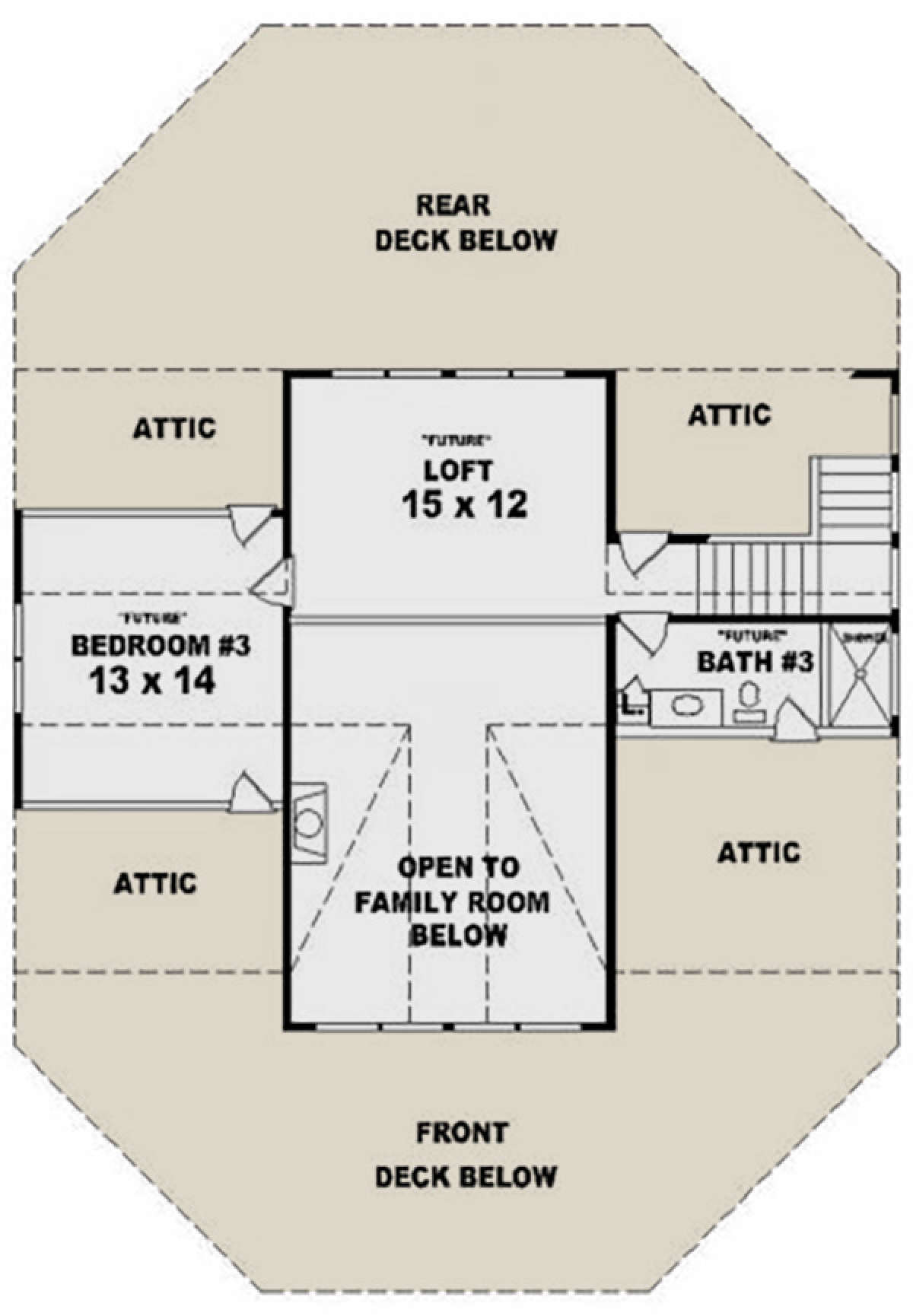 Second Floor for House Plan #053-00214
