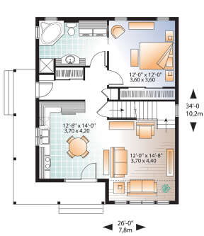 Main Floor for House Plan #034-01255