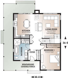 Main Floor for House Plan #034-01256
