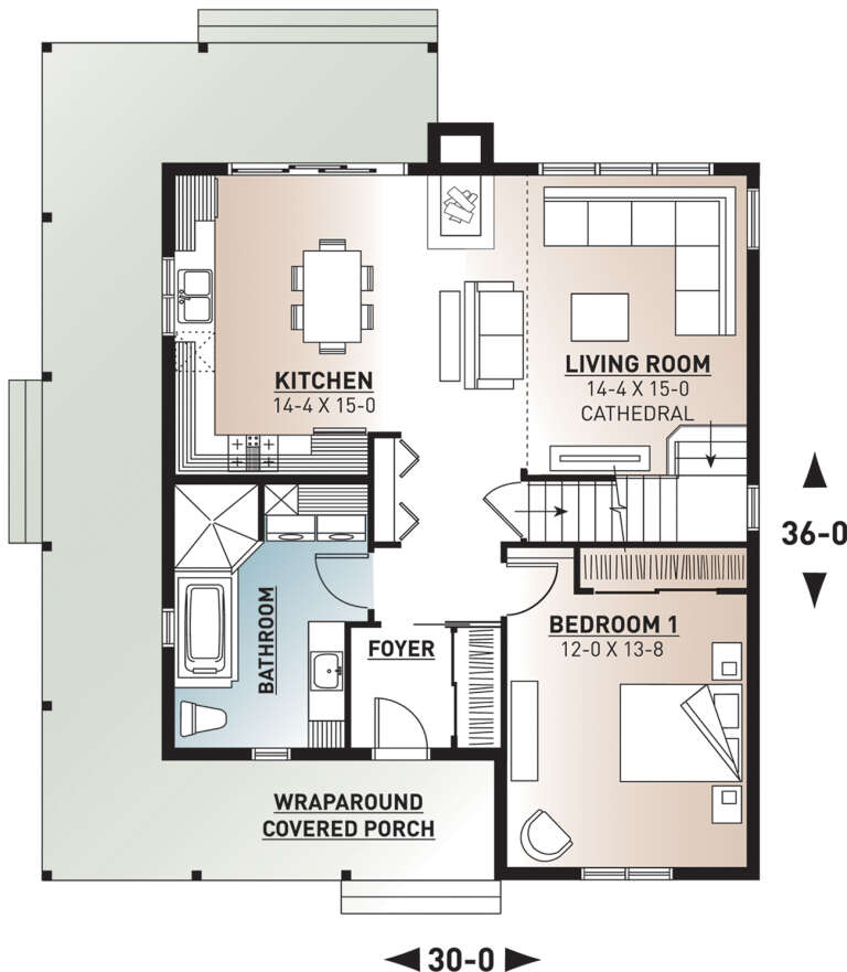 House Plan House Plan #24532 Drawing 1