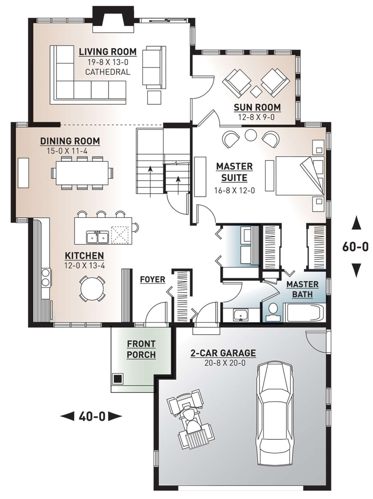 Main Floor for House Plan #034-01257