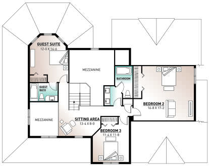 Second Floor for House Plan #034-01258