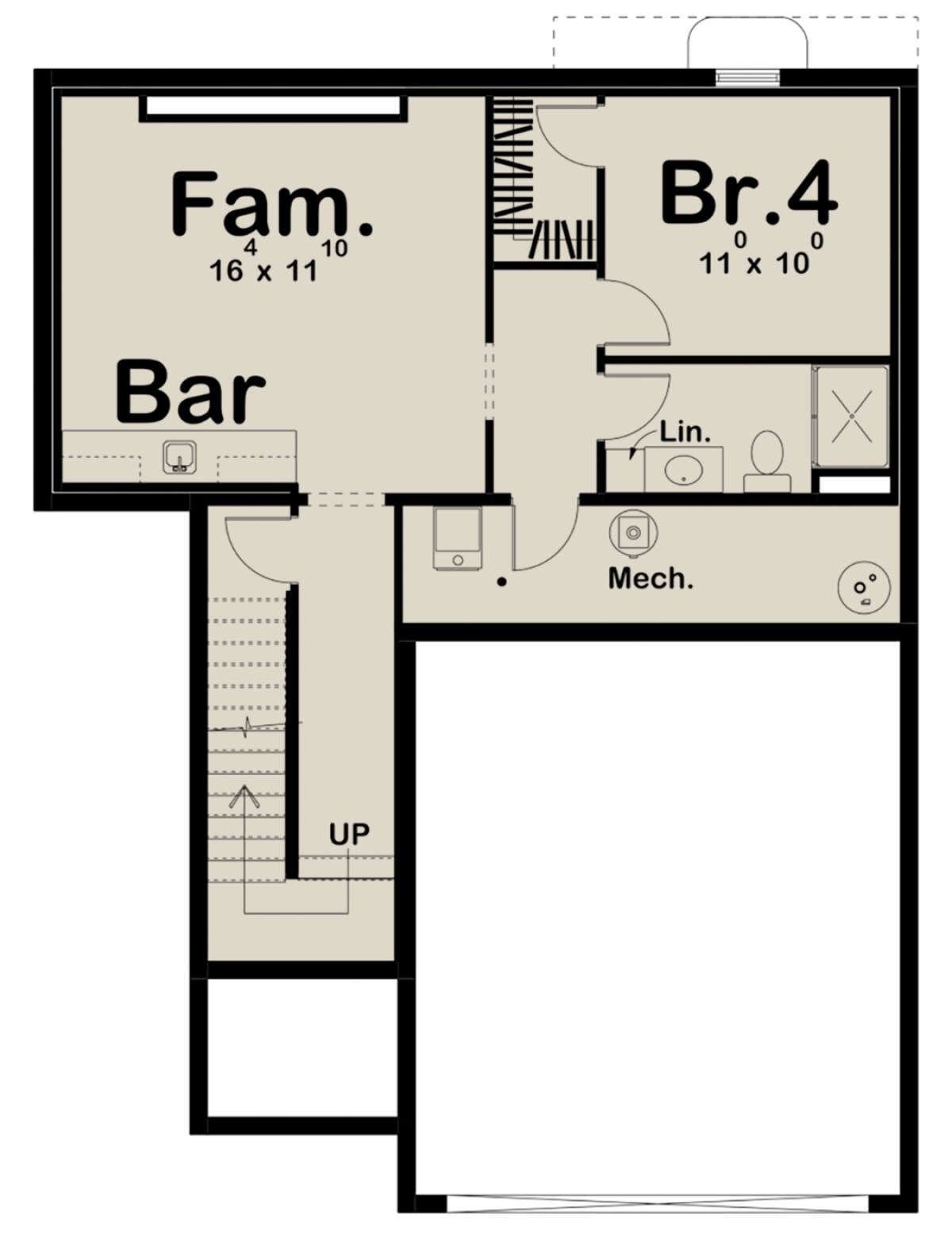 Basement for House Plan #963-00425