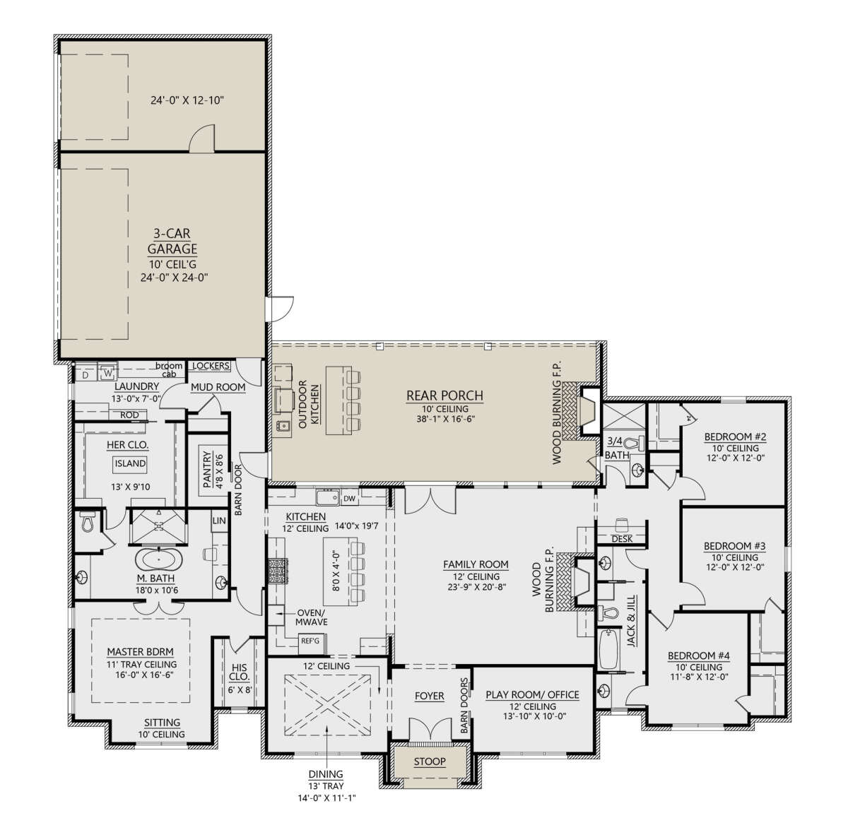 Main Floor for House Plan #4534-00030