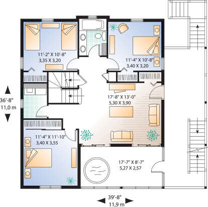 First Floor for House Plan #034-01259